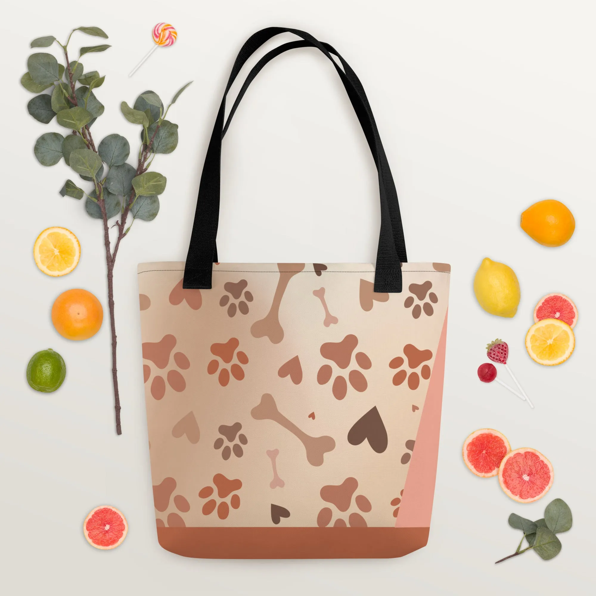 Cute Poodle Print Tote Bag