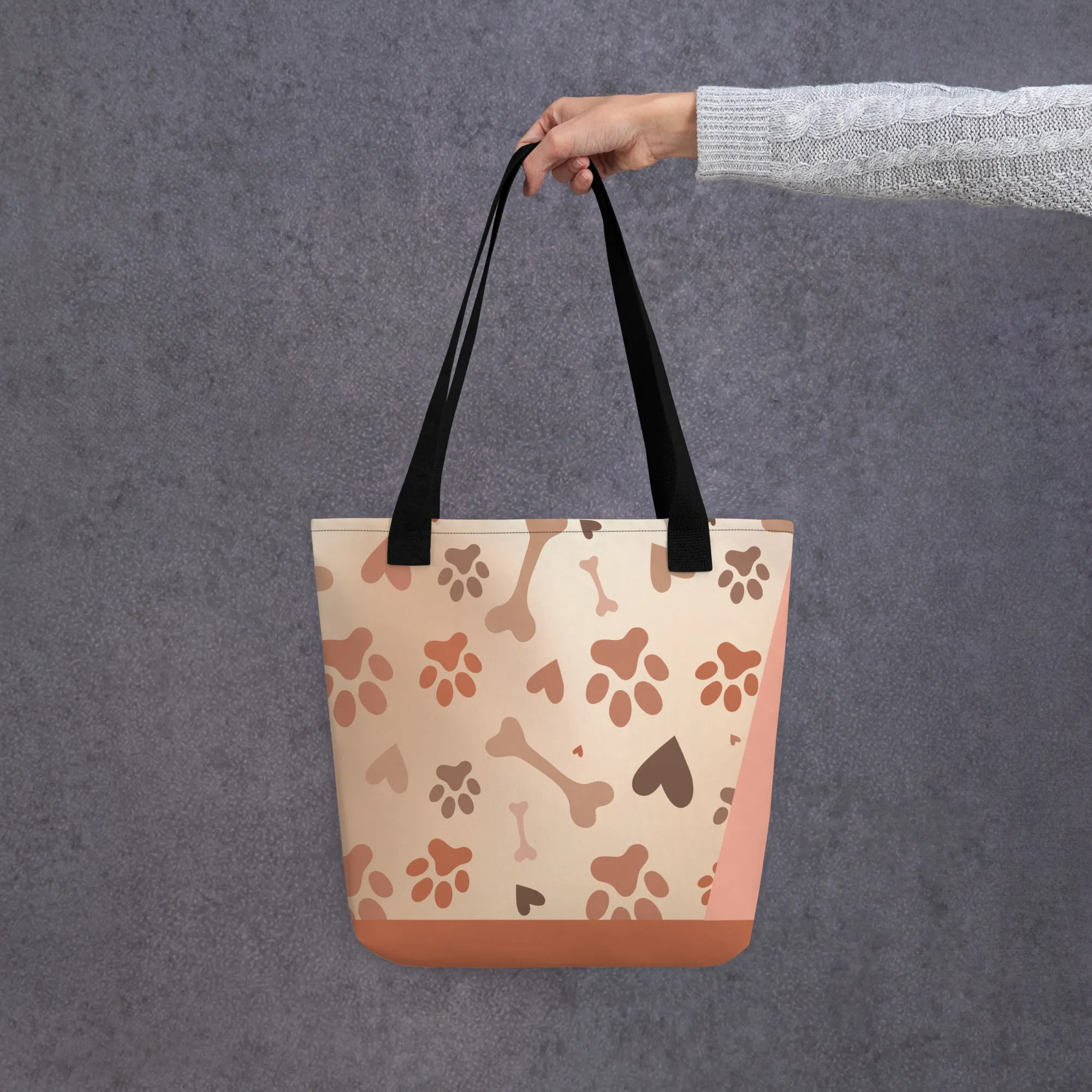 Cute Poodle Print Tote Bag