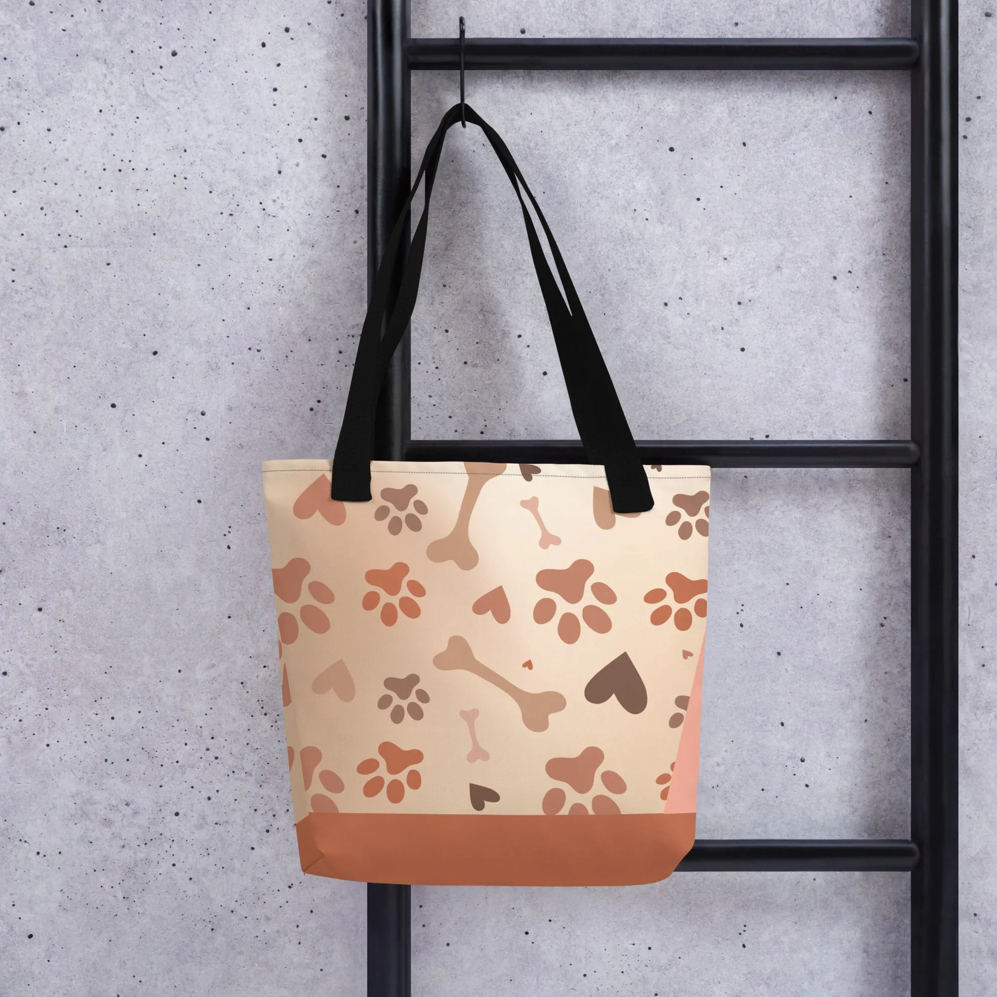 Cute Poodle Print Tote Bag