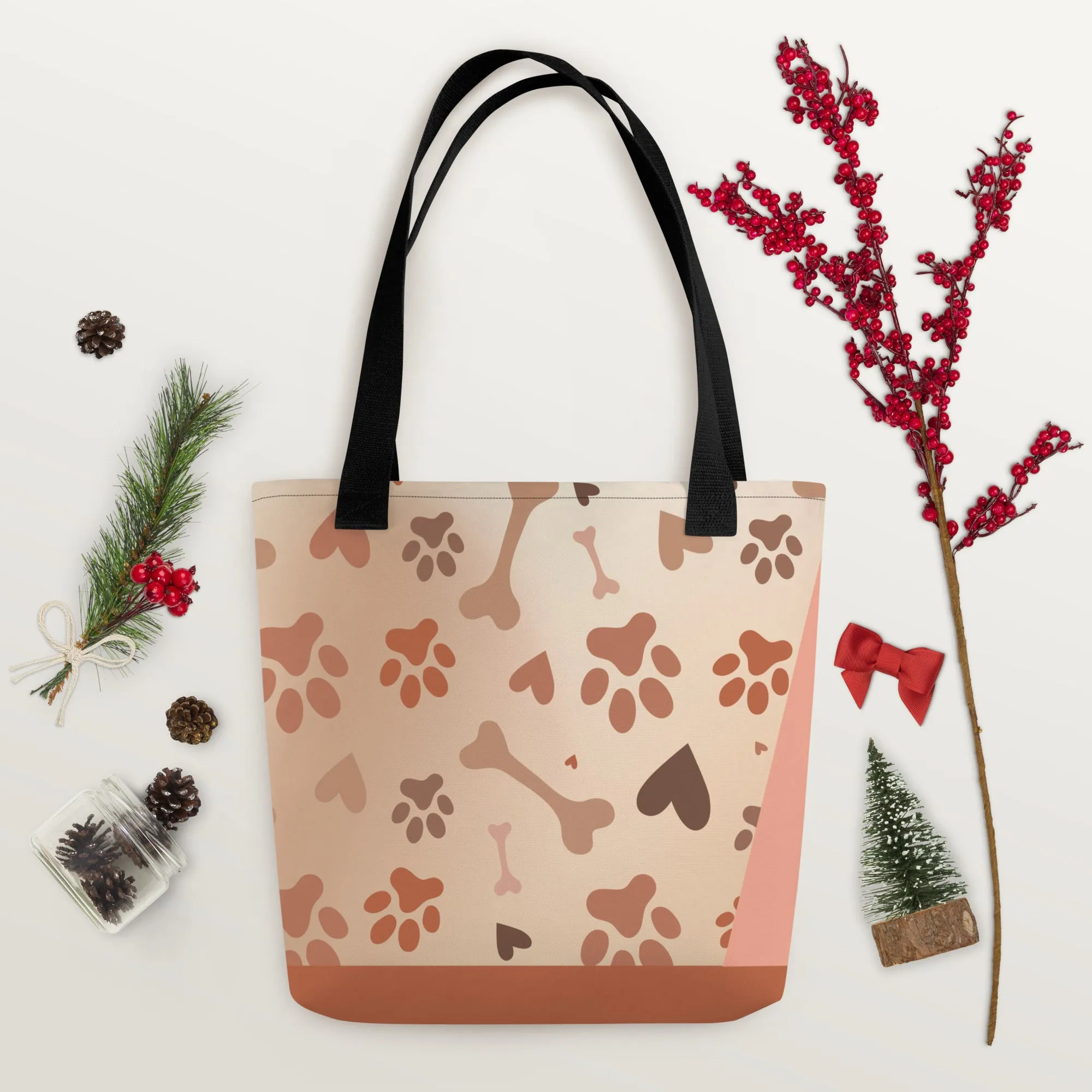 Cute Poodle Print Tote Bag