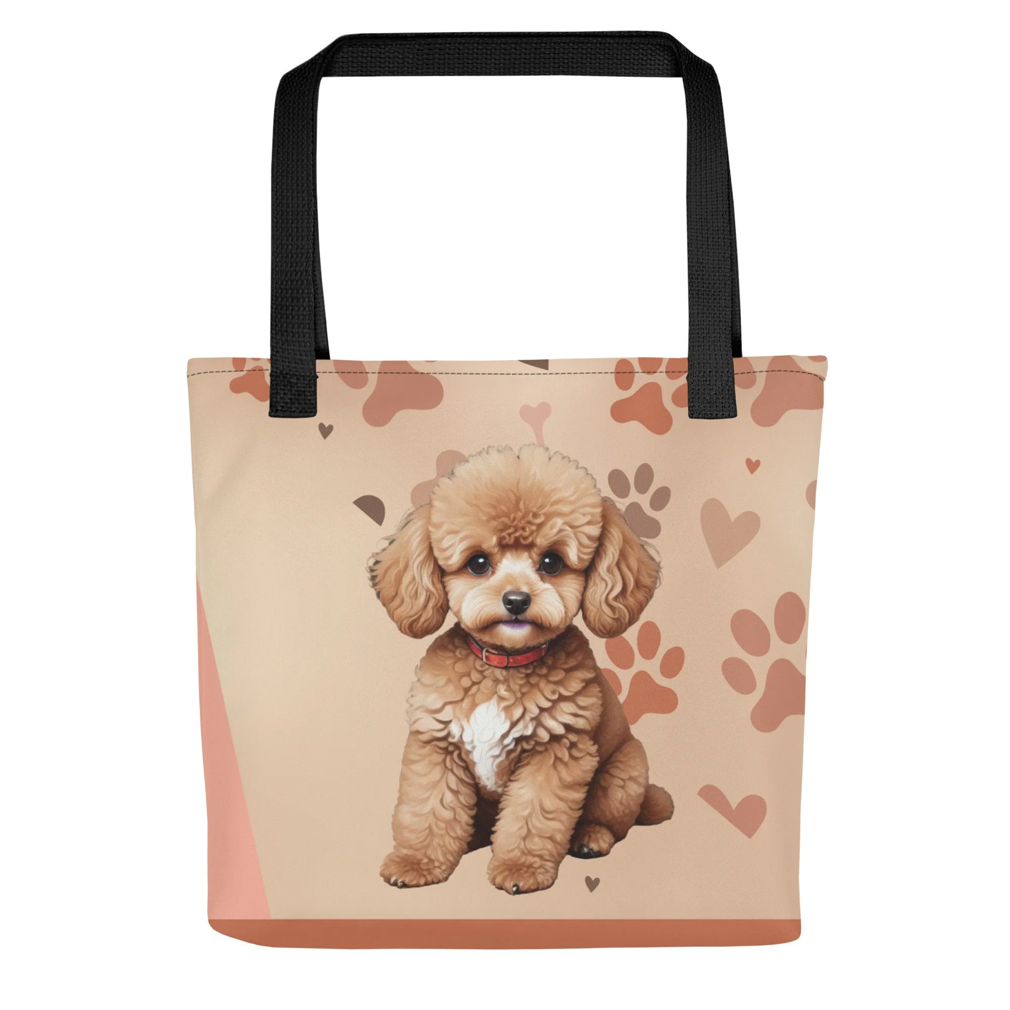 Cute Poodle Print Tote Bag