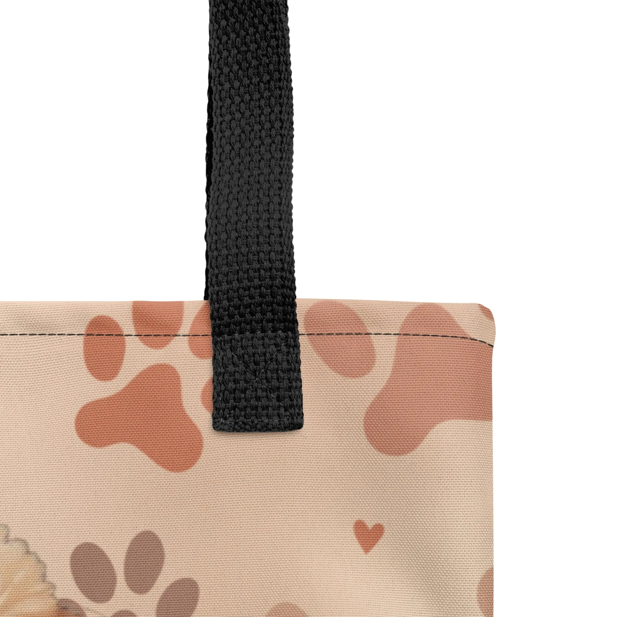 Cute Poodle Print Tote Bag