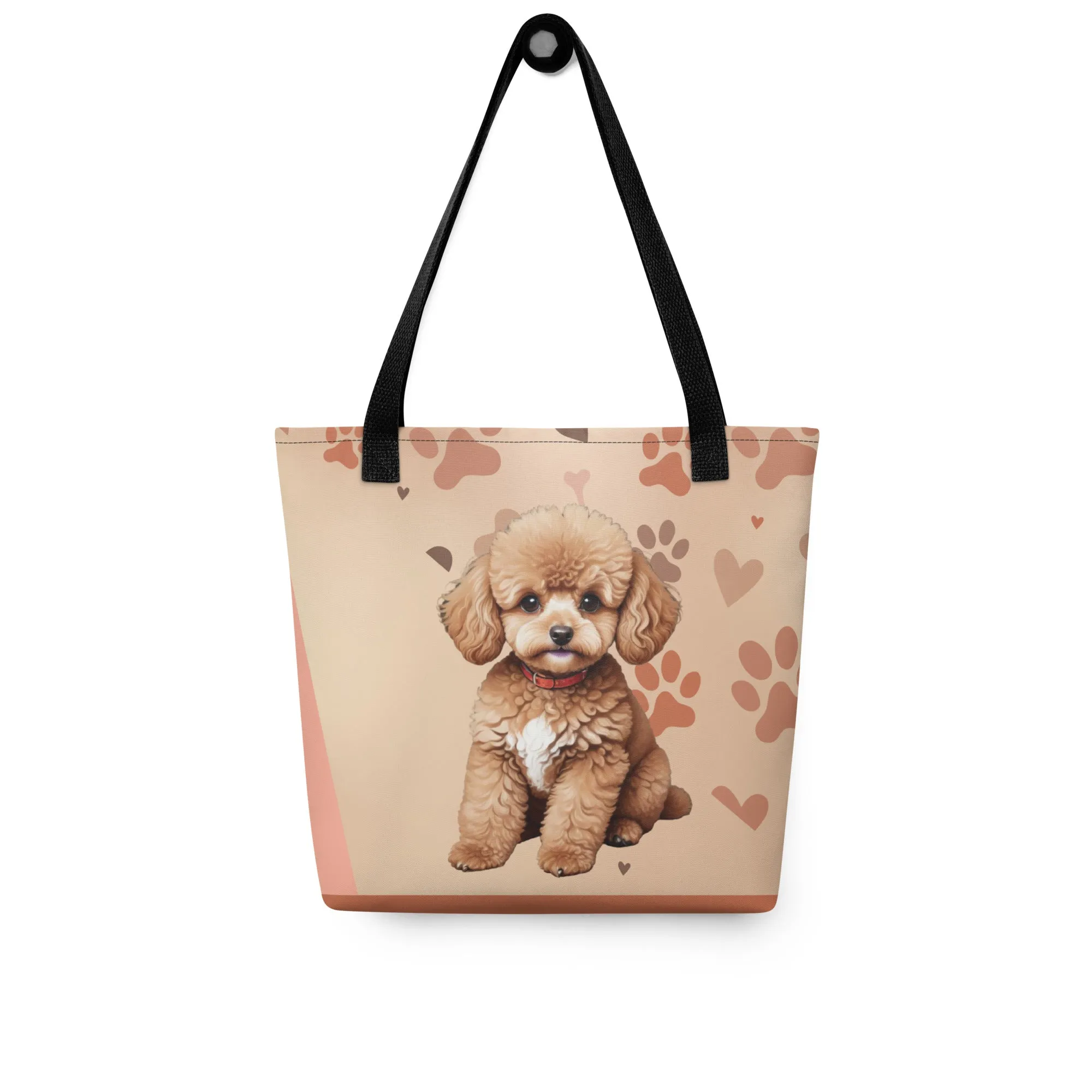 Cute Poodle Print Tote Bag
