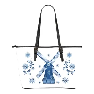 Delft Blue Dutch Windmill Tote Bag