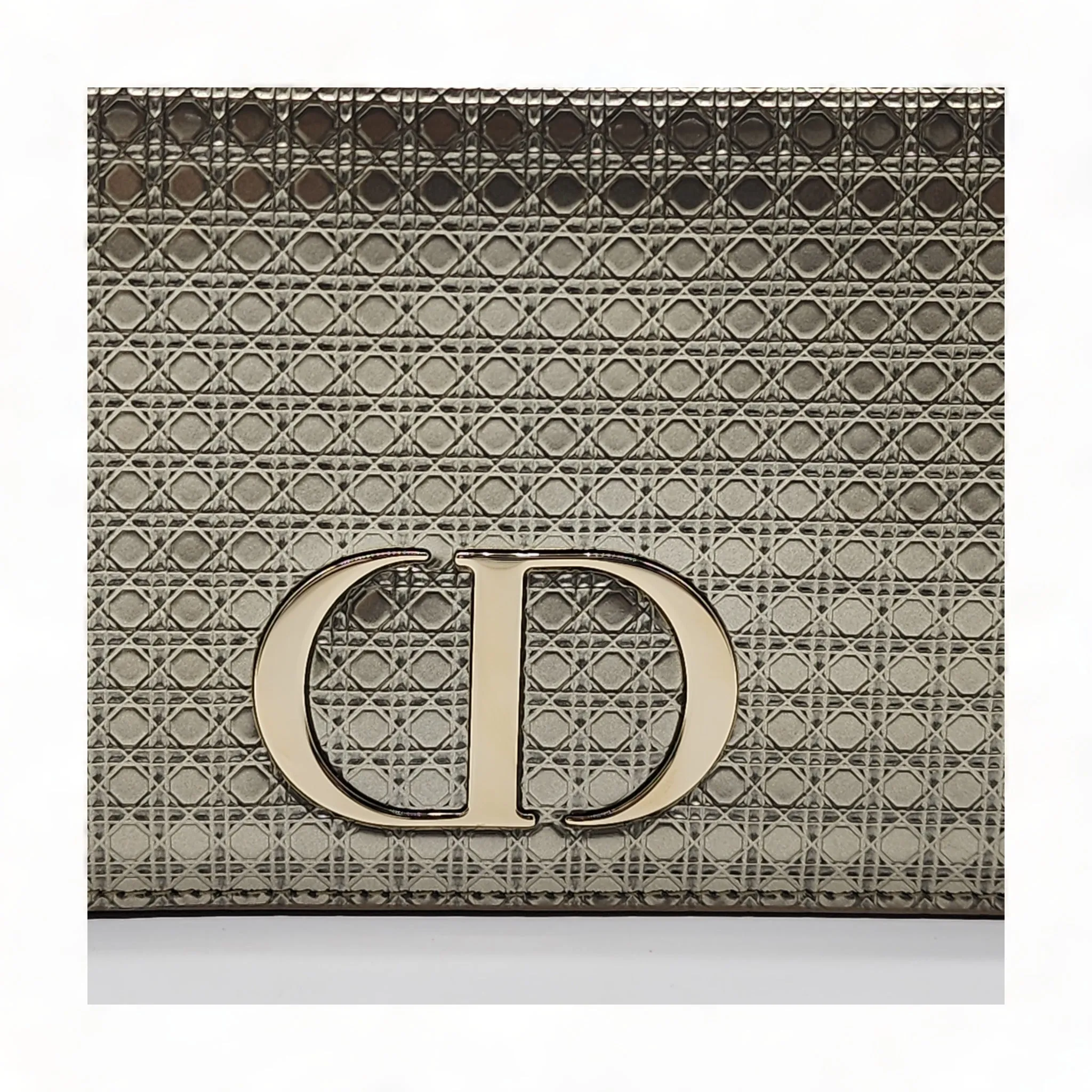 Dior Metallic Patent Micro-Cannage 30 Montaigne Convertible Bag Gold