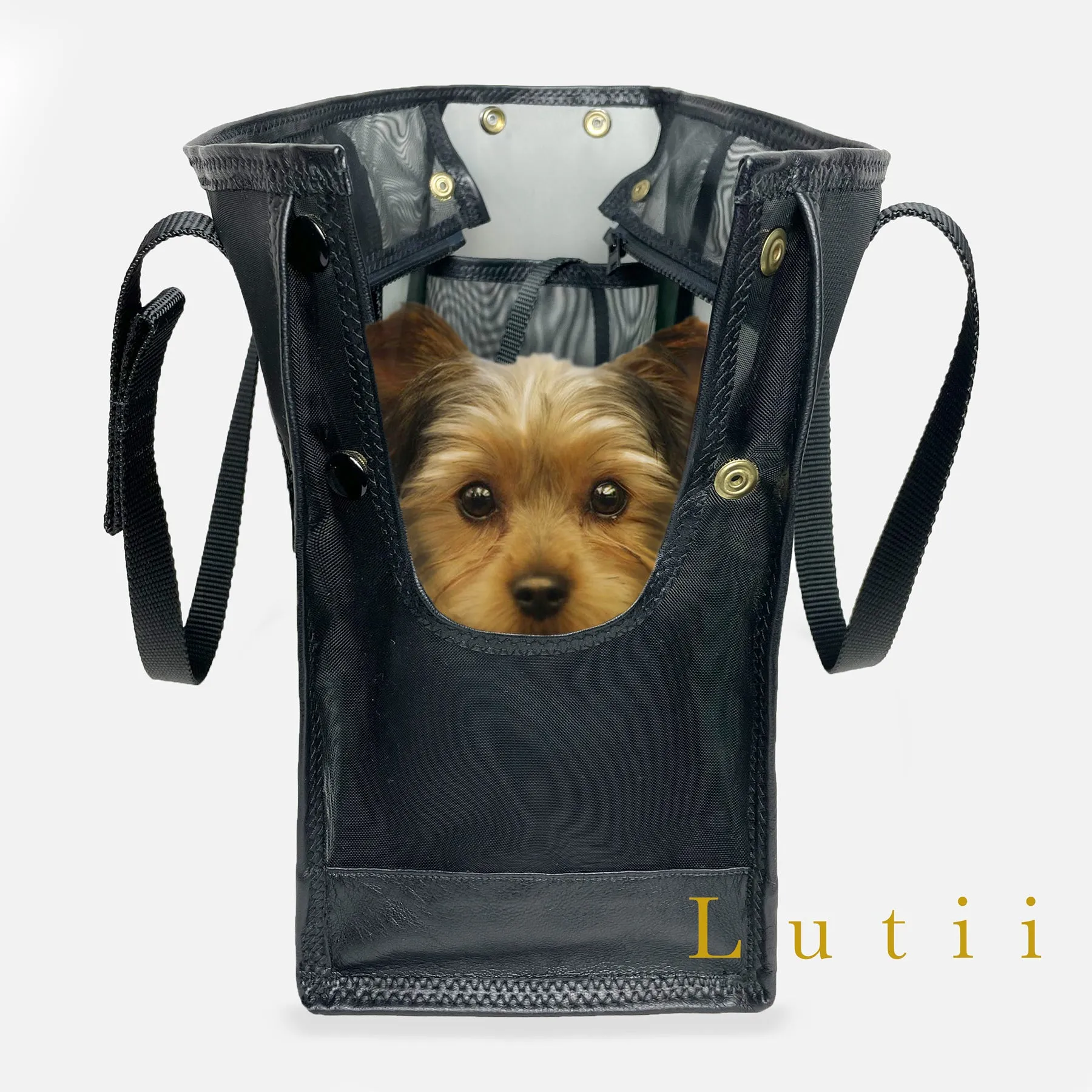 dog carrier dog carrier, non-overheating, spring/summer lightweight micro mesh pet tote. "The Voyer"