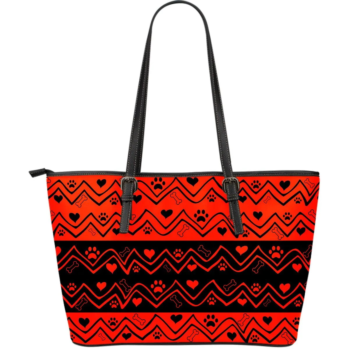 Dog Lover Inspired Leather Tote Bag