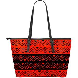 Dog Lover Inspired Leather Tote Bag