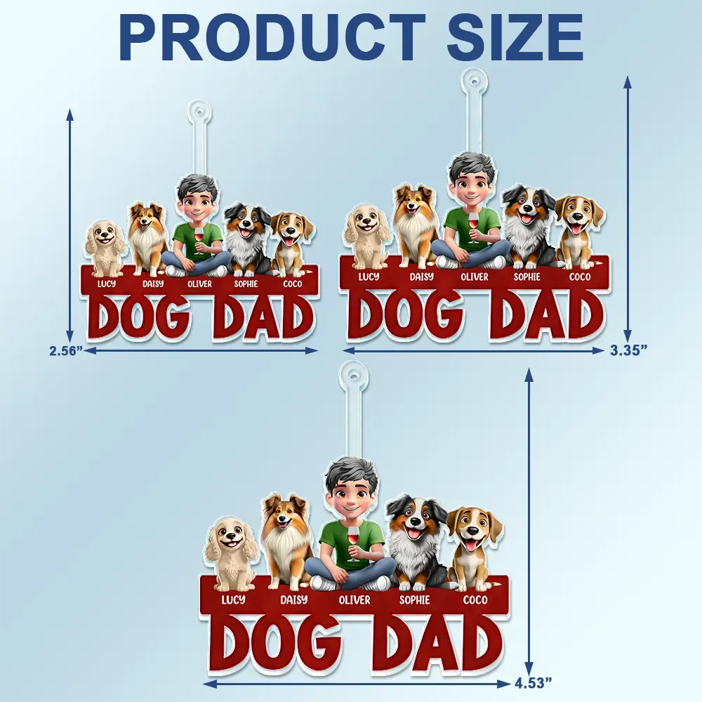 Dog Mom Dog Dad - Personalized Acrylic Car Hanger