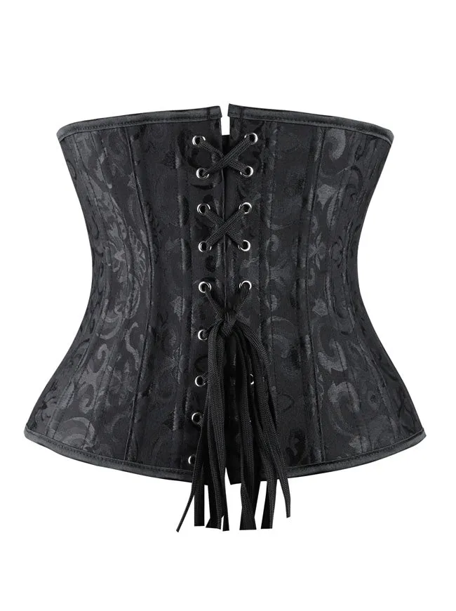Double Heavy Spiral Steel Boned Underbust Waist Cincher Corset