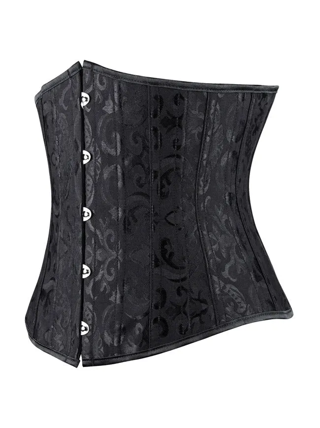 Double Heavy Spiral Steel Boned Underbust Waist Cincher Corset