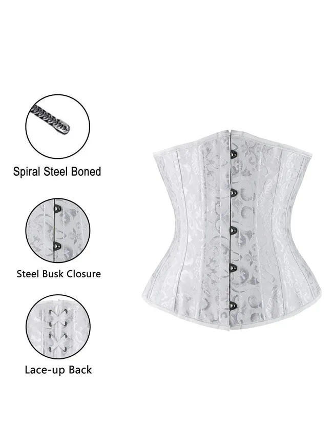 Double Heavy Spiral Steel Boned Underbust Waist Cincher Corset