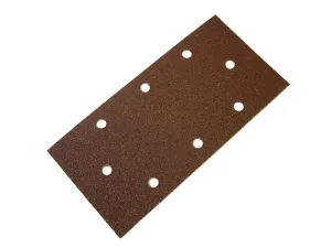 Faithfull 1/3 Sanding Sheet Red B/D Hook & Loop Holed Assorted (Pack Of 5)