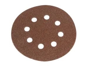 Faithfull Hook & Loop Sanding Disc Did3 Holed 125Mm Medium Fine (Pack Of 5)