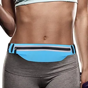 Filoto Running Belt Accessories for iPhone X 6 7 8 Plus, USA Patented Hands-Free Reflective Waist Pack Runner Pouch, No-Bounce Adjustable Fitness Workout Fanny Pack Phone Holder for Women & Men