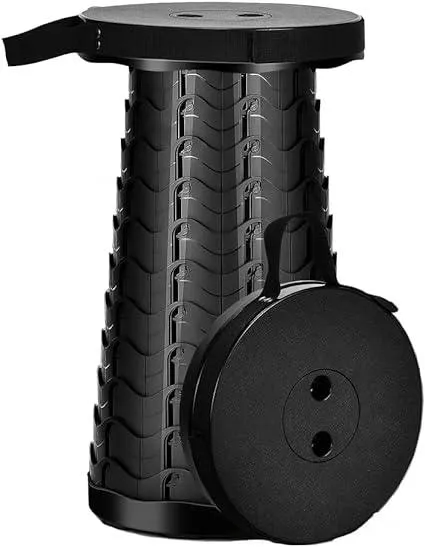 Folding Stool – Collapsible, Portable & Sturdy Telescoping Stool for Indoor & Outdoor Use