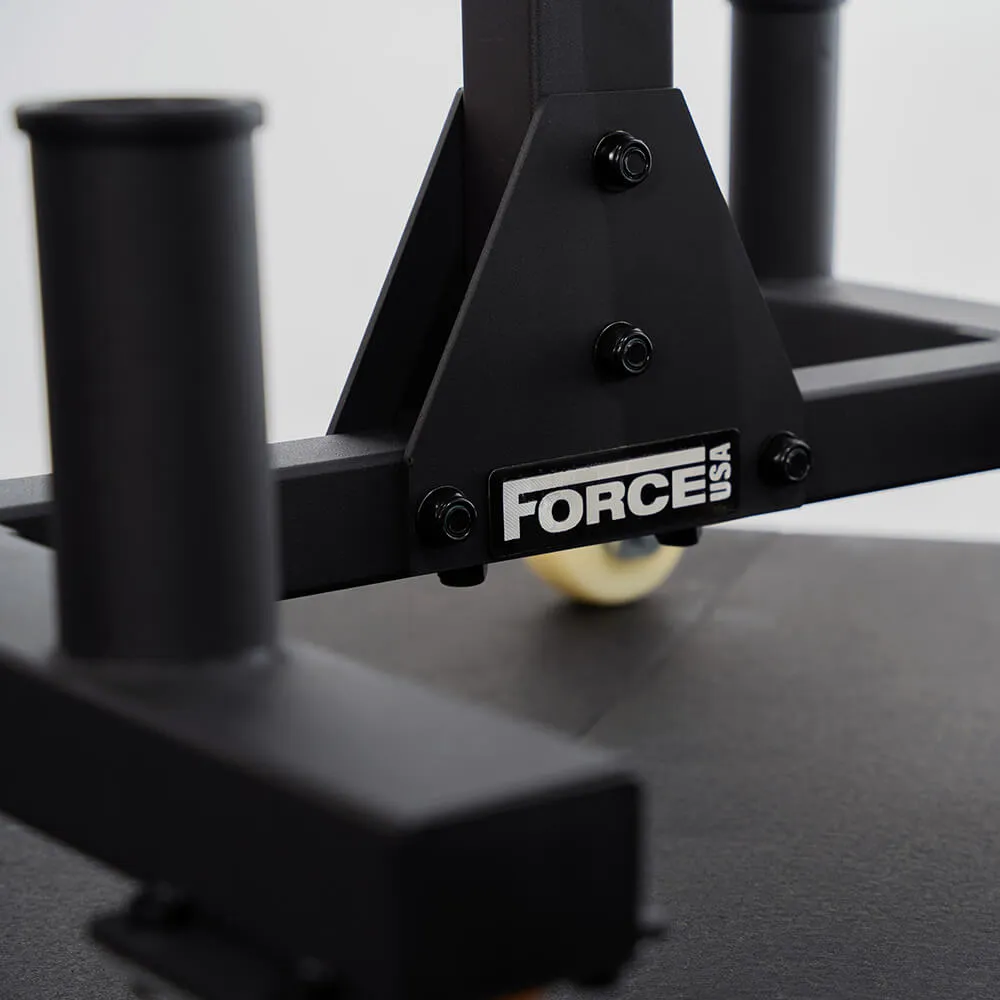 Force USA Olympic Bumper Plate Weights Gym Barbell Storage Rack Tree