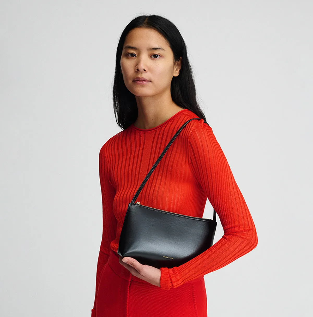 Gaia Shoulder Bag - Black/Flamma
