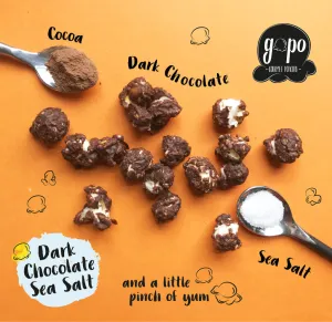 GoPo Gourmet Popcorn Dark Chocolate Sea Salt ( (1 Week Notice Required for Plume Pick-Up)