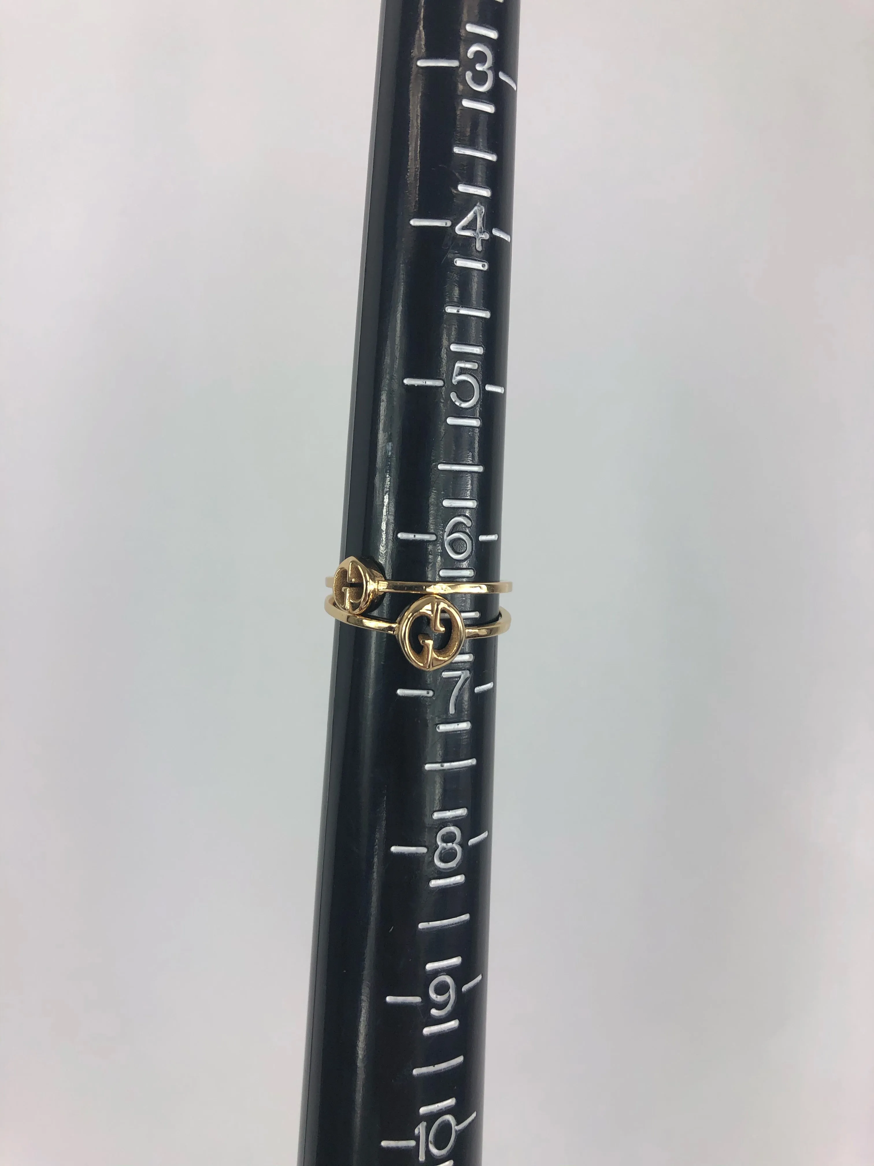 Gucci 1973 GG Double Connected Ring Set in Gold