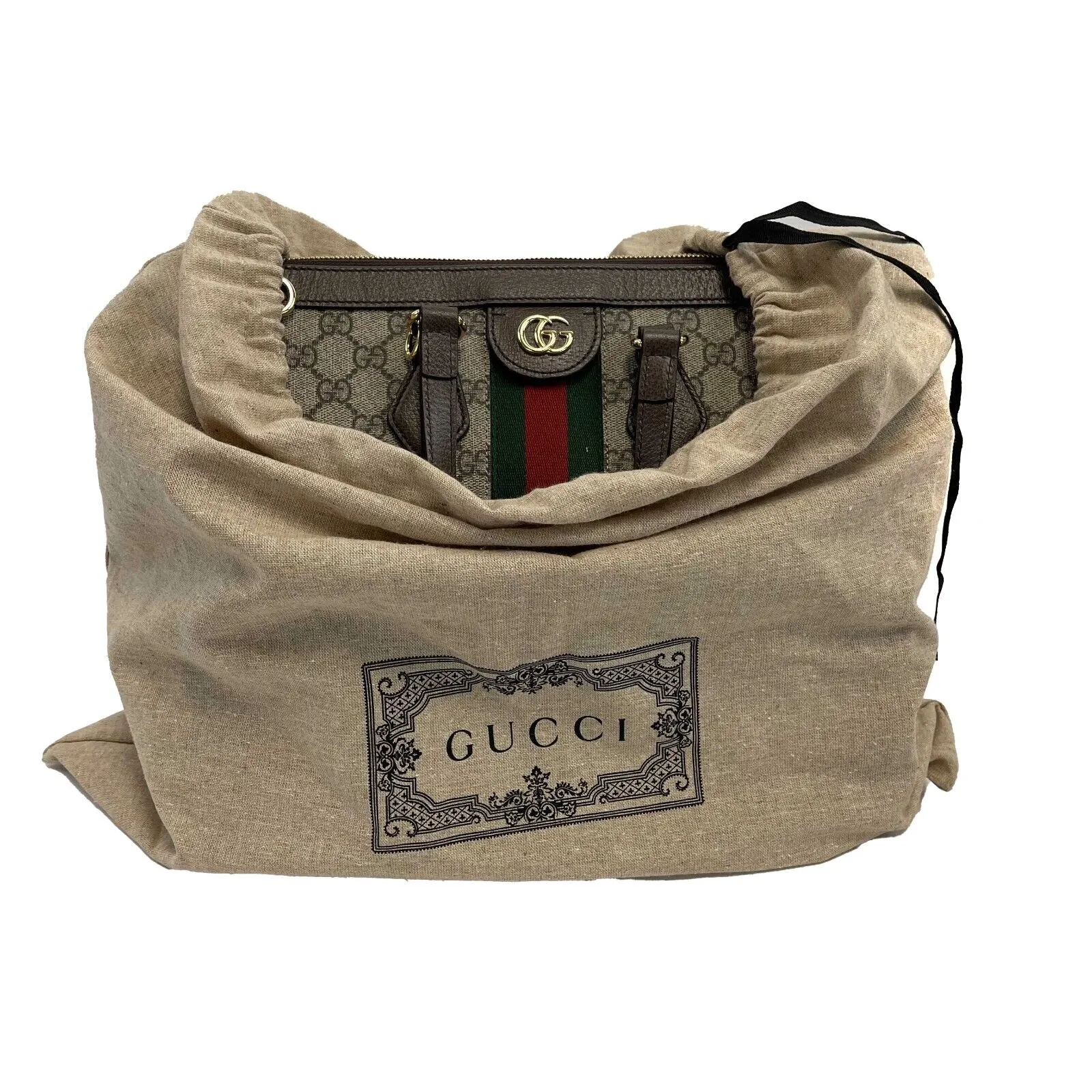 Gucci - Excellent - Ophidia GG Medium Tote / Top Handle w/ Shoulder Strap
