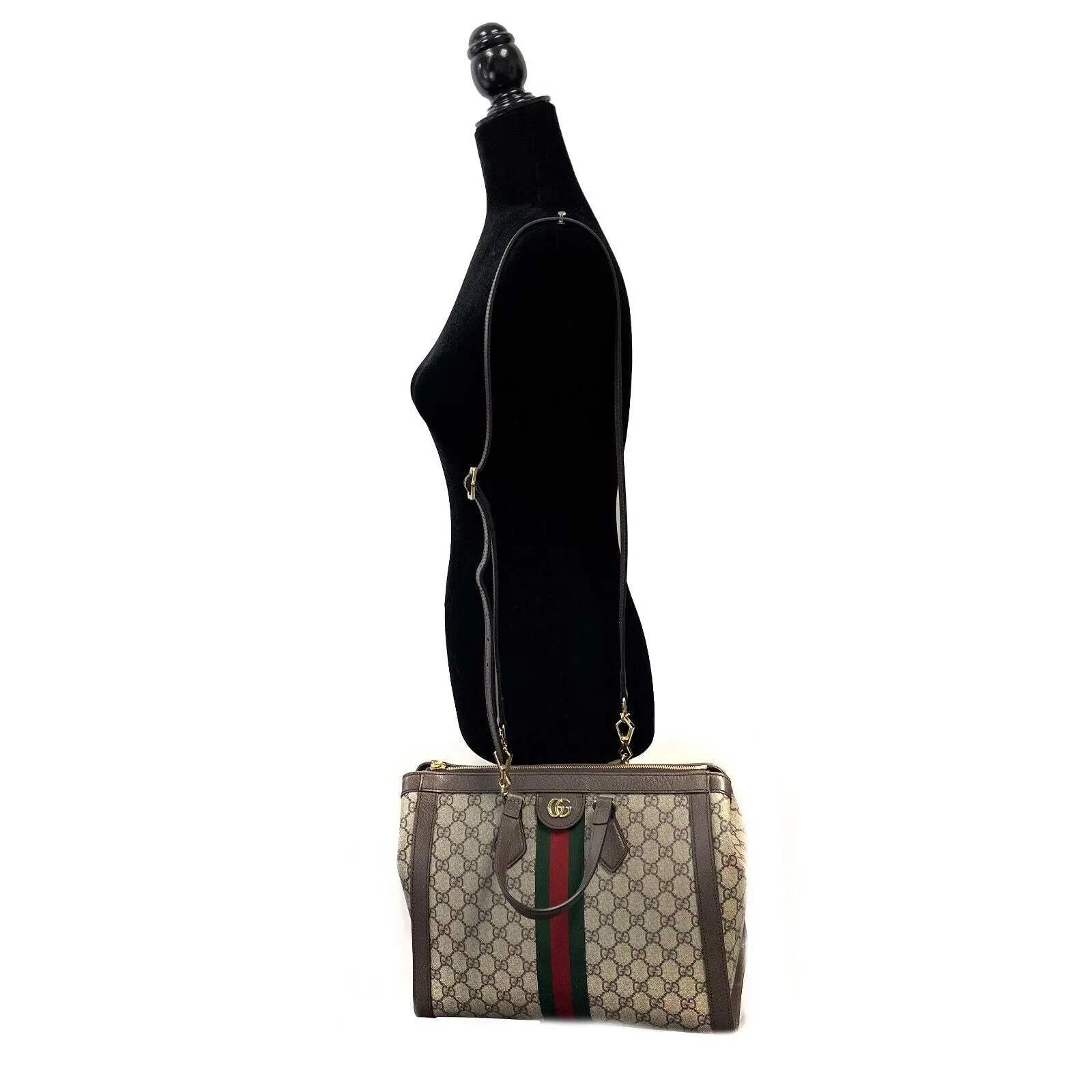 Gucci - Excellent - Ophidia GG Medium Tote / Top Handle w/ Shoulder Strap