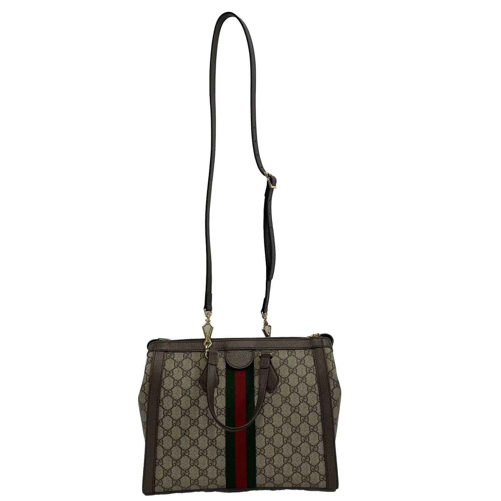 Gucci - Excellent - Ophidia GG Medium Tote / Top Handle w/ Shoulder Strap