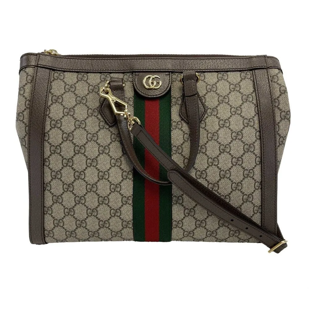 Gucci - Excellent - Ophidia GG Medium Tote / Top Handle w/ Shoulder Strap