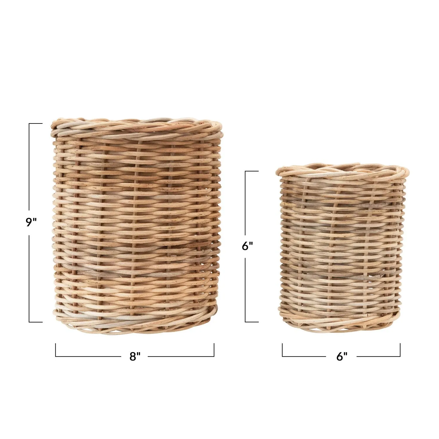 Hand-Woven Wicker Basket