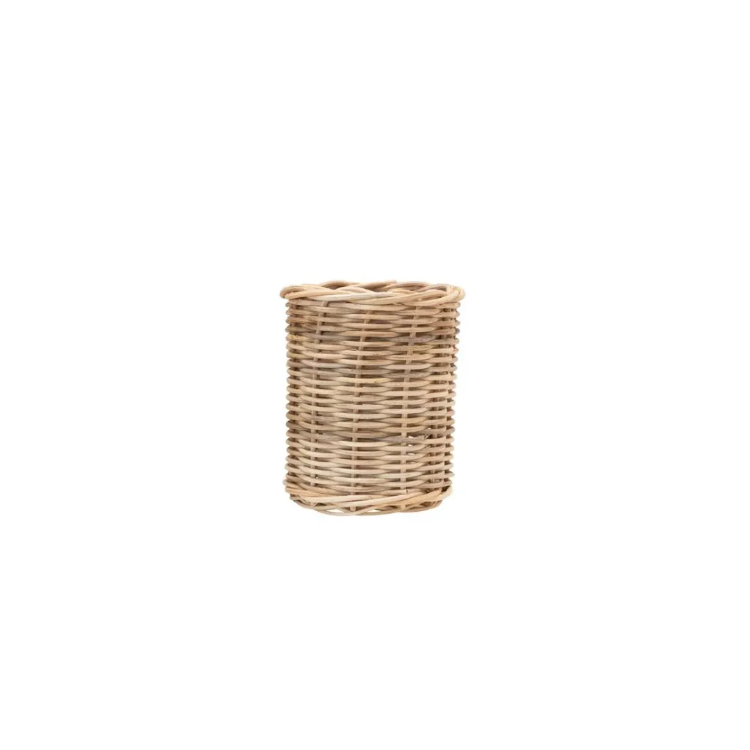 Hand-Woven Wicker Basket