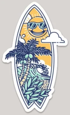 Happiness Comes In Waves Sticker