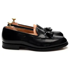 'Keats II' Black Leather Tassel Loafer UK 10 F