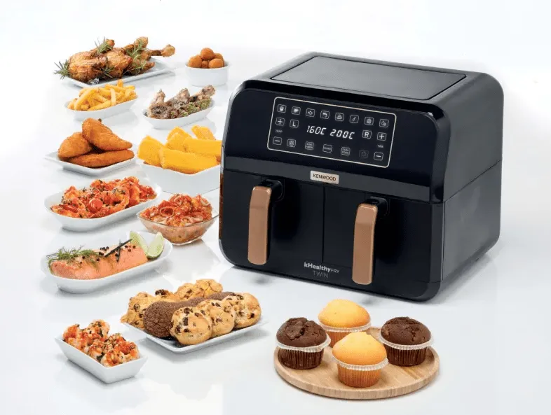 Kenwood Air Fryer 8L kHealthy Fry Dual HFP70.000BK