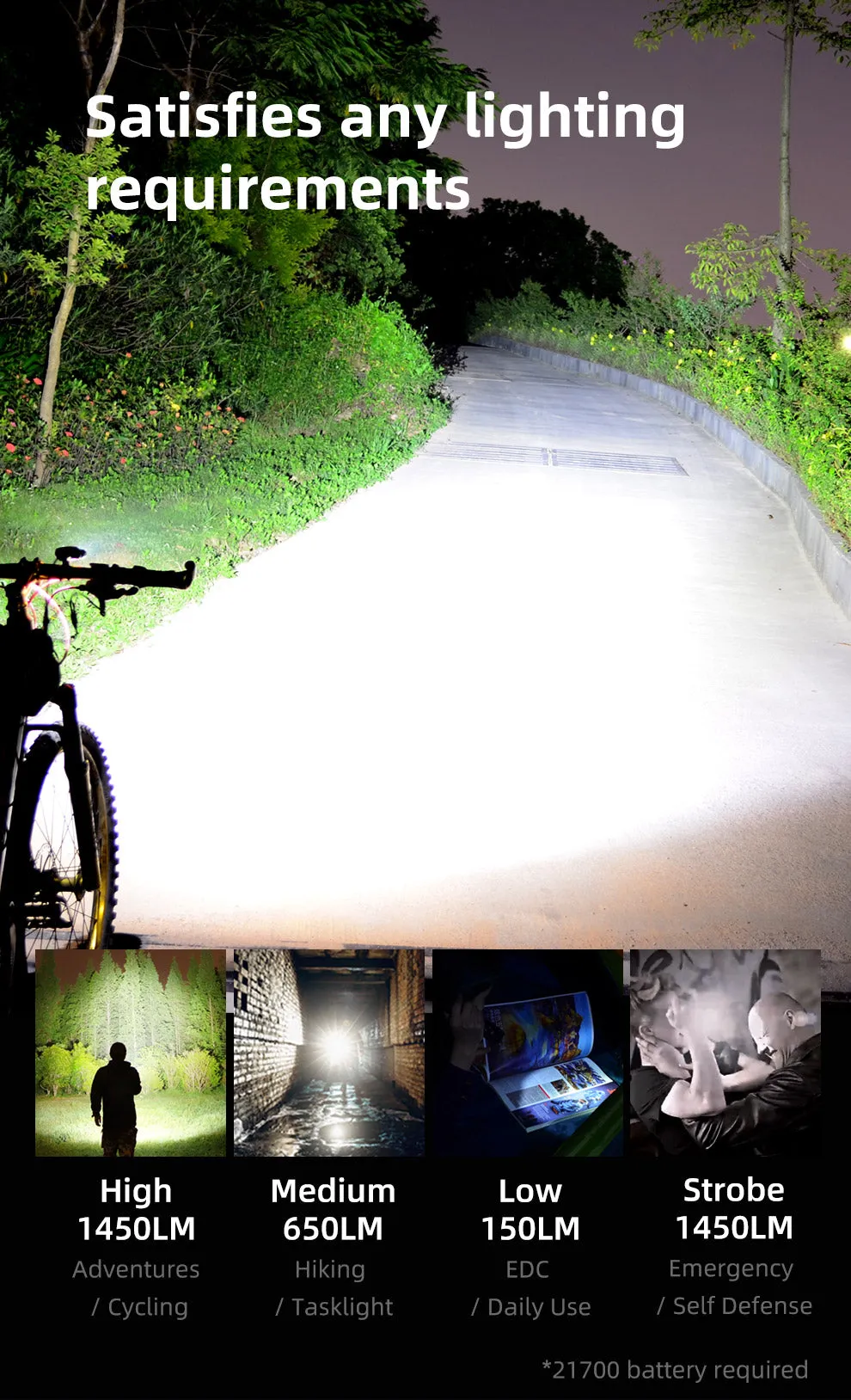 KLARUS A2 PRO 1450LM ADJUSTABLE TACTICAL FLASHLIGHT