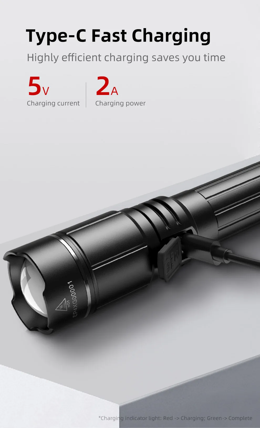 KLARUS A2 PRO 1450LM ADJUSTABLE TACTICAL FLASHLIGHT