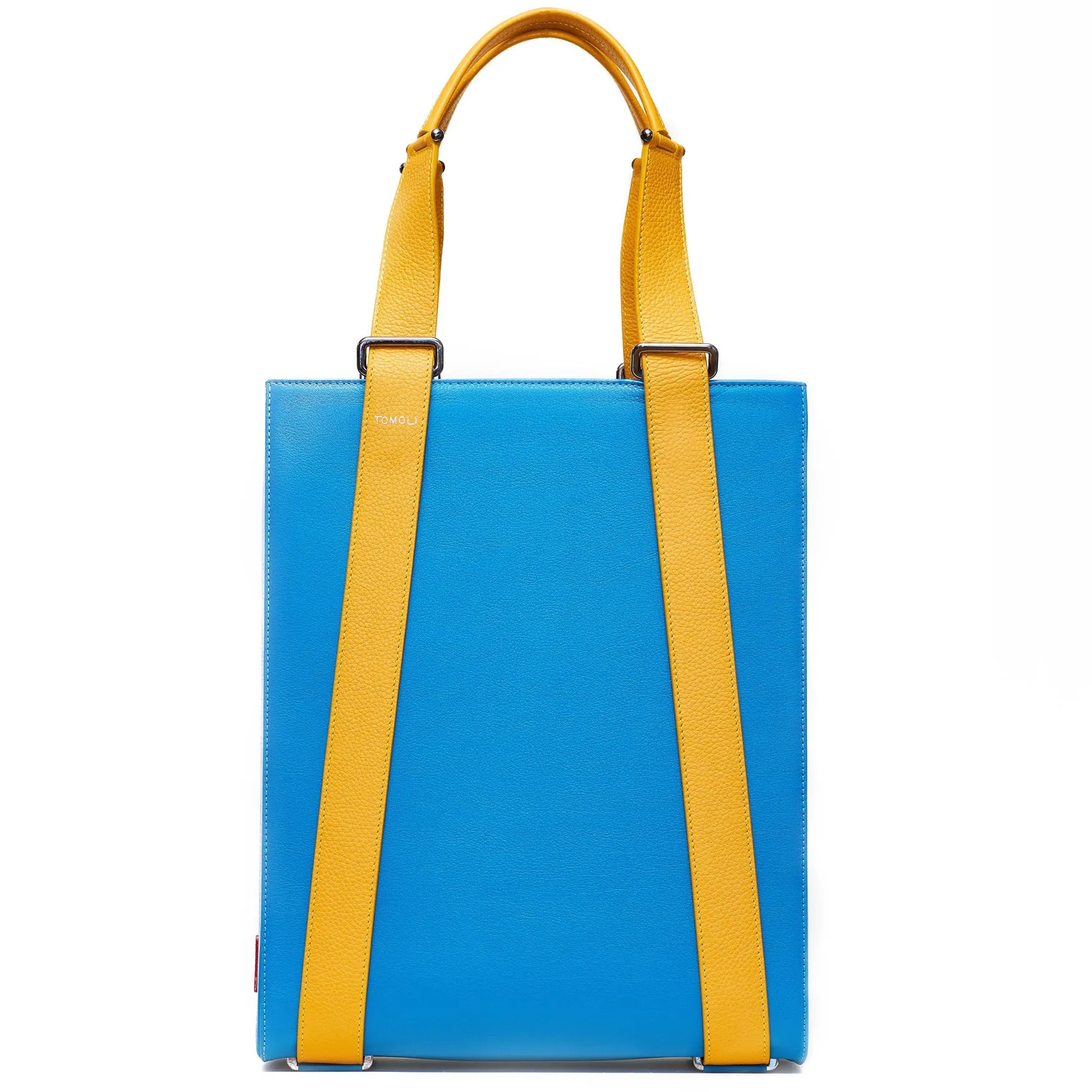 kora large convertible leather tote - golden sky