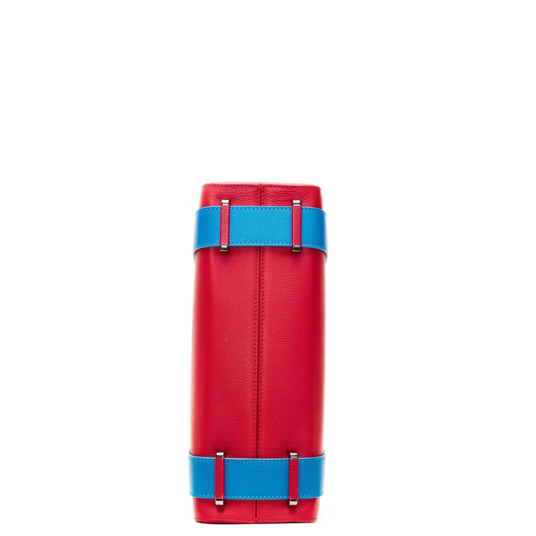 kora large convertible leather tote - sky red
