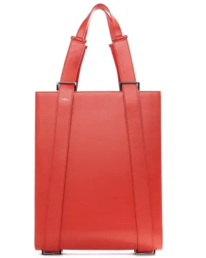 kora large convertible tote in aria leather - blue red
