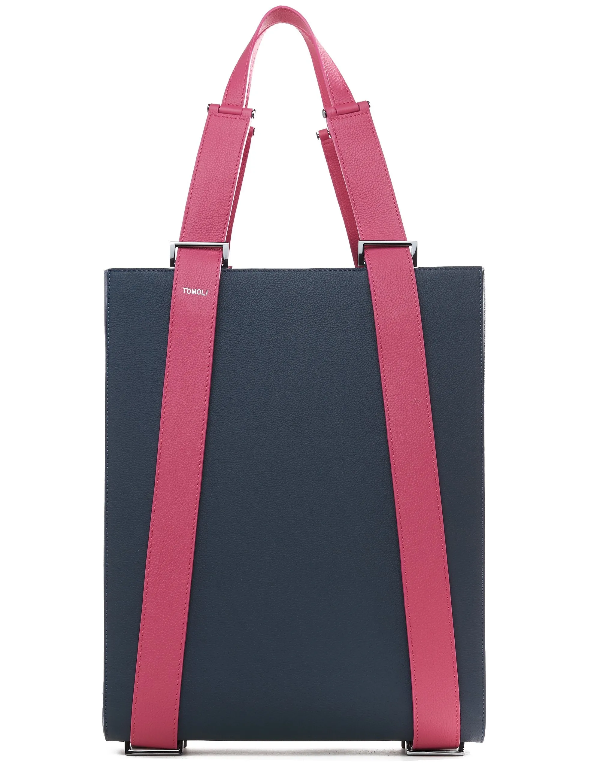 kora large convertible tote in aria leather - flirty denim