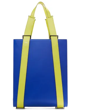 kora large convertible tote in aria leather - lime blue