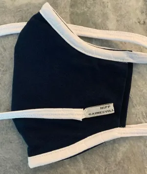 Lake Alice: Navy Cotton with White Stretch Ties