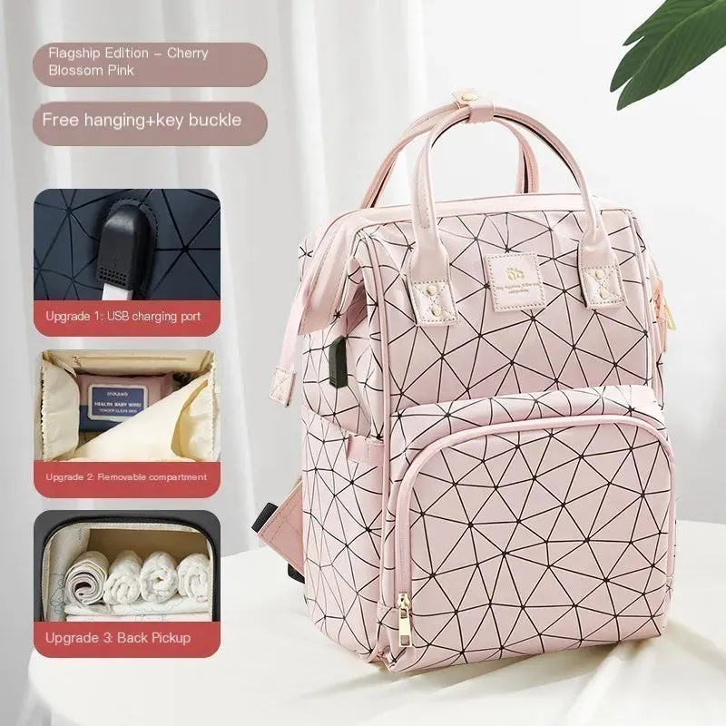 Large Capacity Mommy Bag Waterproof Fashionable High Quality Maternity Backpacks