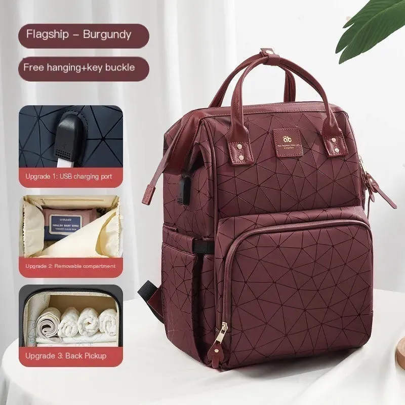 Large Capacity Mommy Bag Waterproof Fashionable High Quality Maternity Backpacks