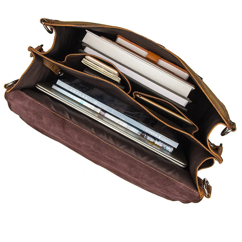 Large Leather Travel Bag, Leather Laptop Bags For Men, Best Briefcases For Men, Leather Holdall Bags
