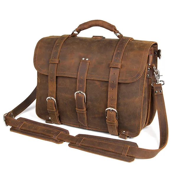 Large Leather Travel Bag, Leather Laptop Bags For Men, Best Briefcases For Men, Leather Holdall Bags