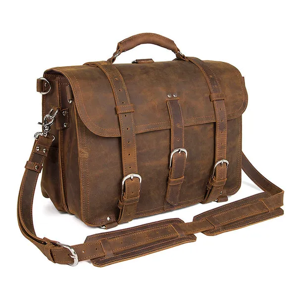 Large Leather Travel Bag, Leather Laptop Bags For Men, Best Briefcases For Men, Leather Holdall Bags