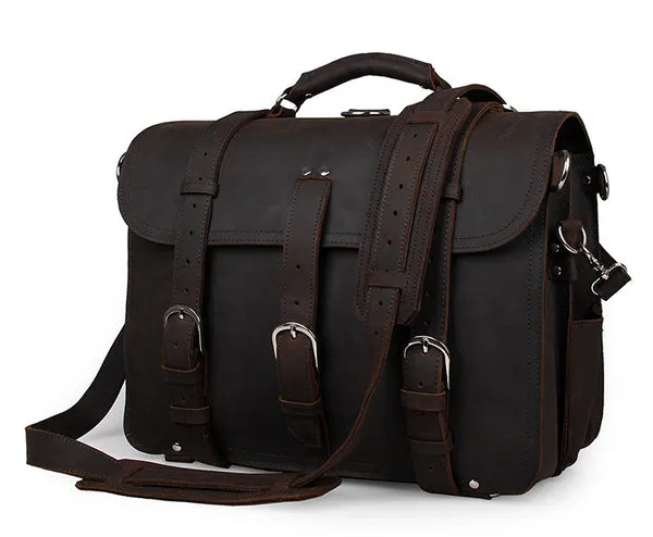 Large Leather Travel Bag, Leather Laptop Bags For Men, Best Briefcases For Men, Leather Holdall Bags