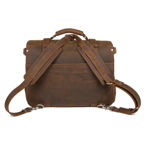 Large Leather Travel Bag, Leather Laptop Bags For Men, Best Briefcases For Men, Leather Holdall Bags
