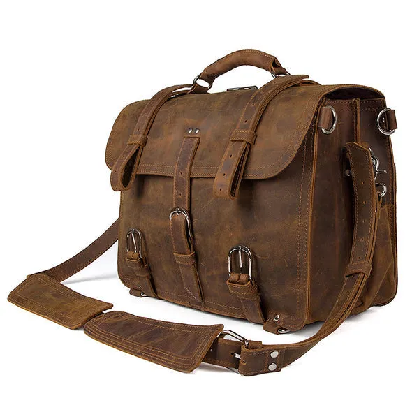 Large Leather Travel Bag, Leather Laptop Bags For Men, Best Briefcases For Men, Leather Holdall Bags