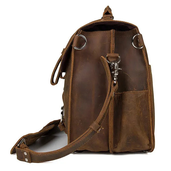 Large Leather Travel Bag, Leather Laptop Bags For Men, Best Briefcases For Men, Leather Holdall Bags